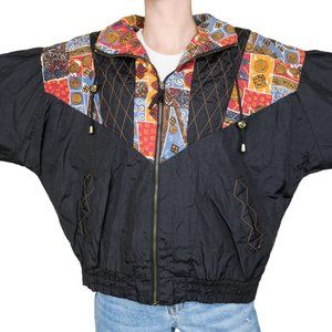 Vintage 80s RE Sport Tribal Windbreaker Bomber Jacket